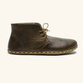 Earthing Boots Handmade with Cruelty-Free Dark Brown Top-Grain Leather and Water Buffalo Leather Soles Lace Up Unisex Side View