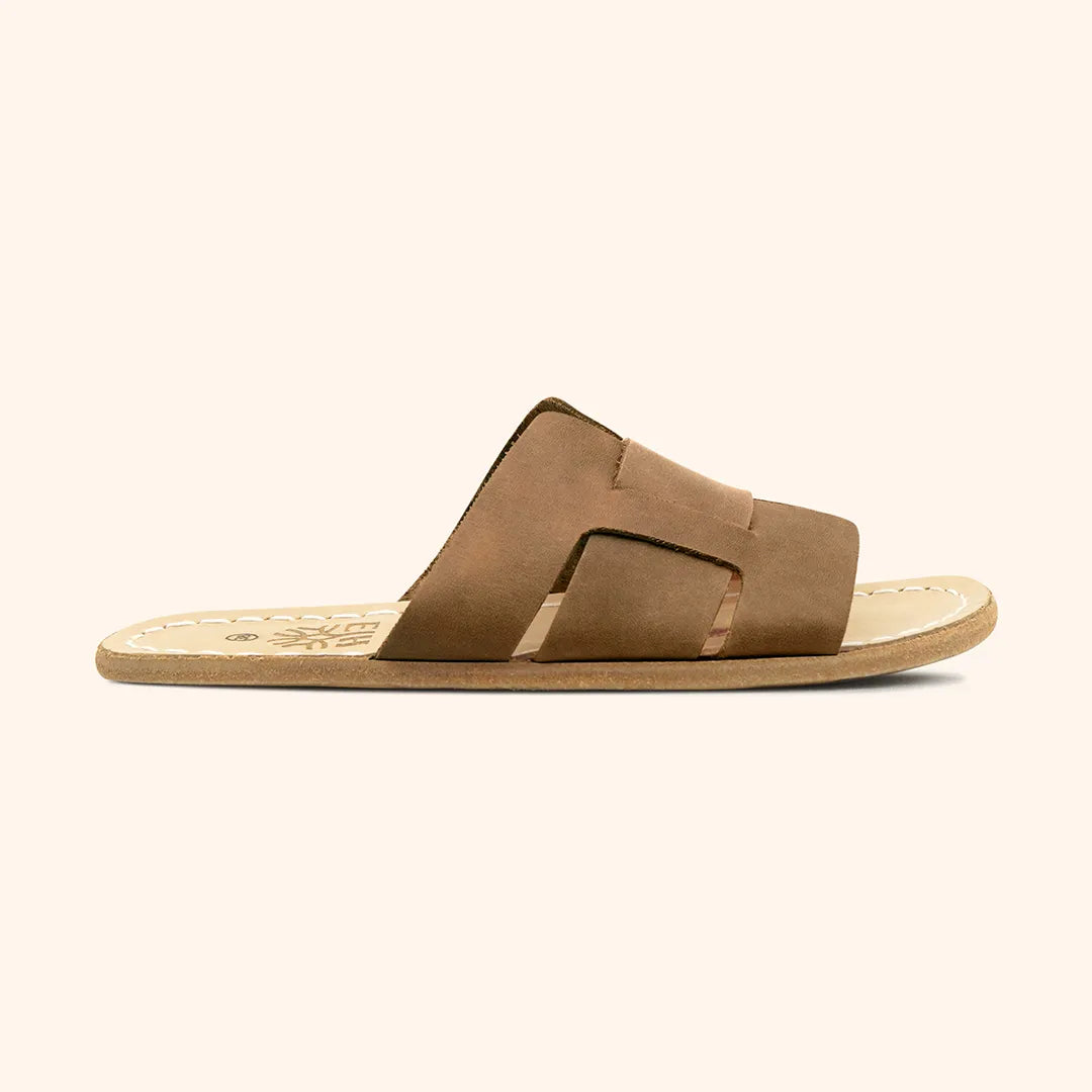 Grounding Barefoot Interwoven Slide-In Sandals for Women