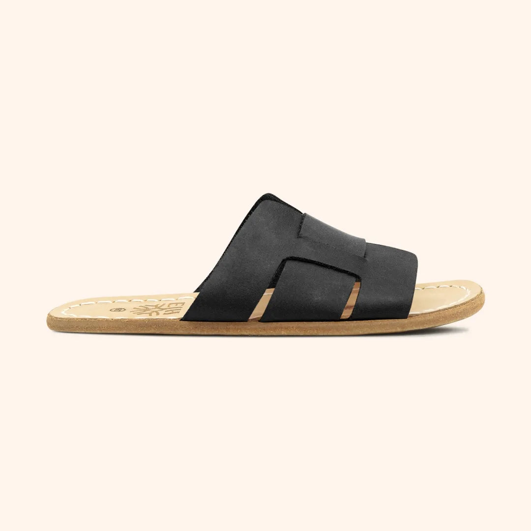 Grounding Barefoot Interwoven Slide-In Sandals for Women