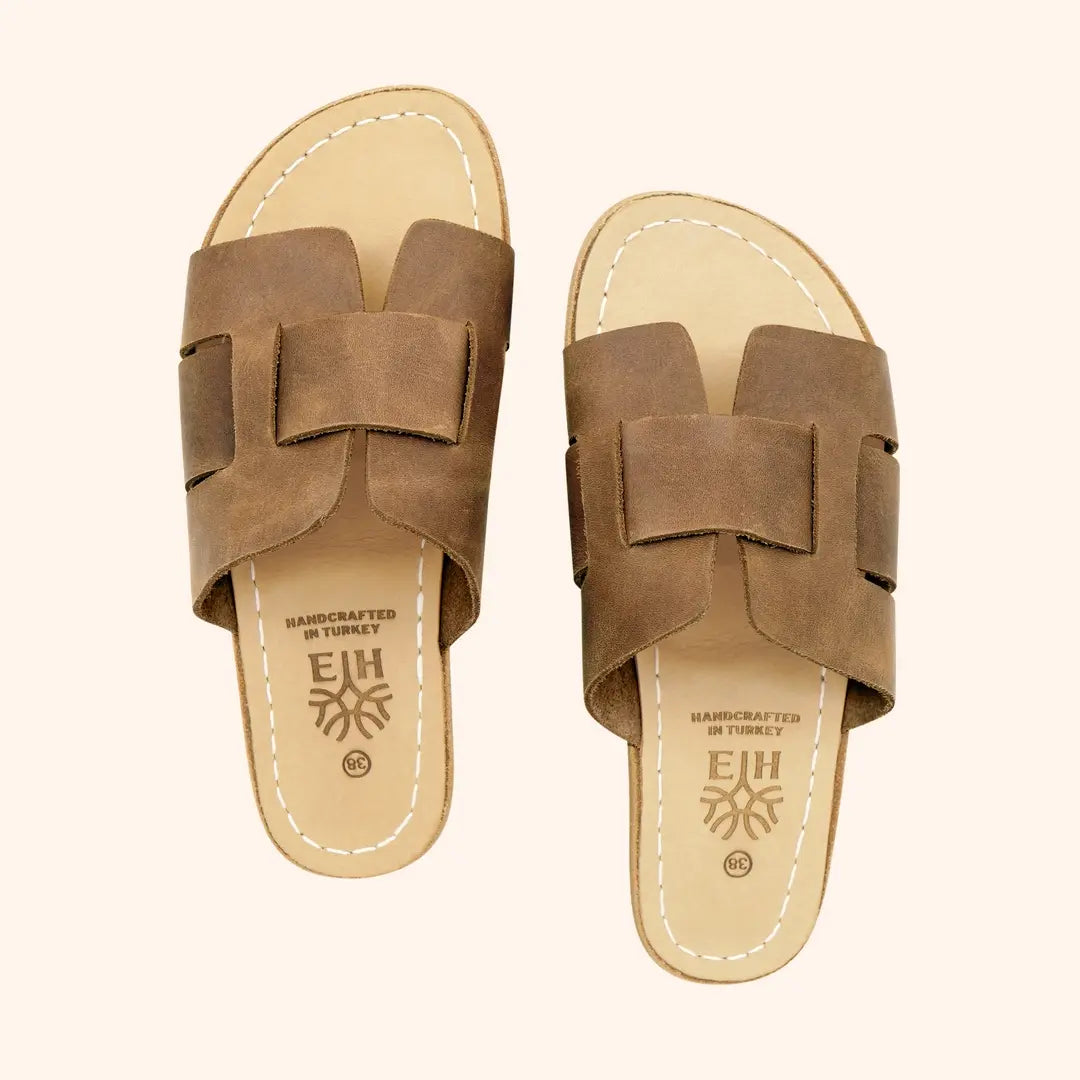 Grounding Barefoot Interwoven Slide-In Sandals for Women