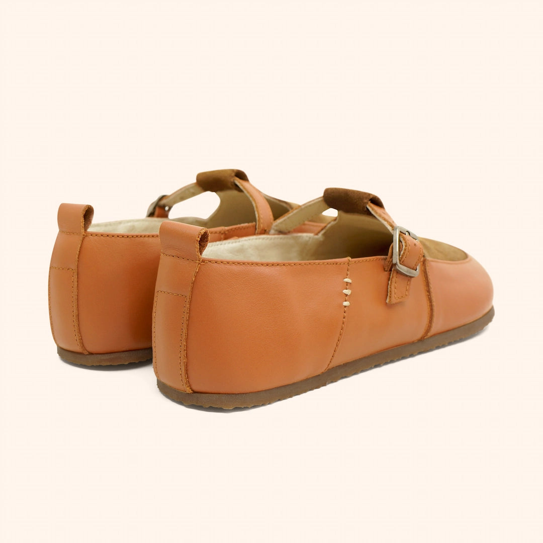Grounding & Earthing Barefoot T-Strap Flats for Women