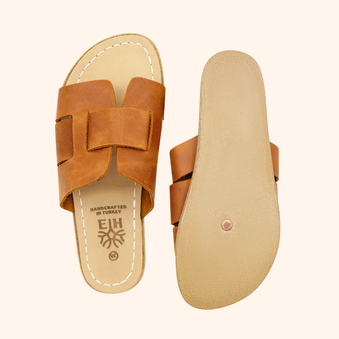 Grounding Barefoot Interwoven Slide-In Sandals for Women