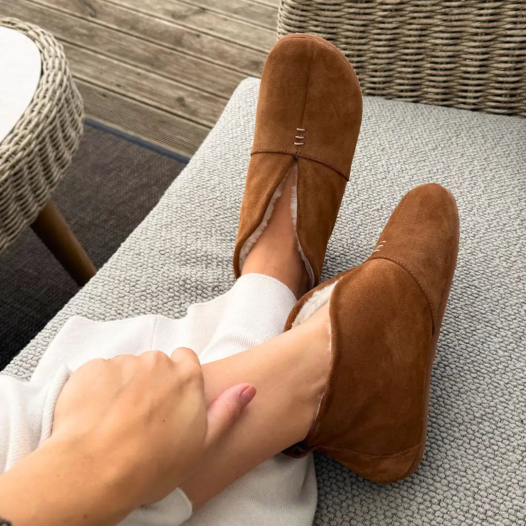 Grounding & Earthing Barefoot Shearling Slip-On Boots for Women
