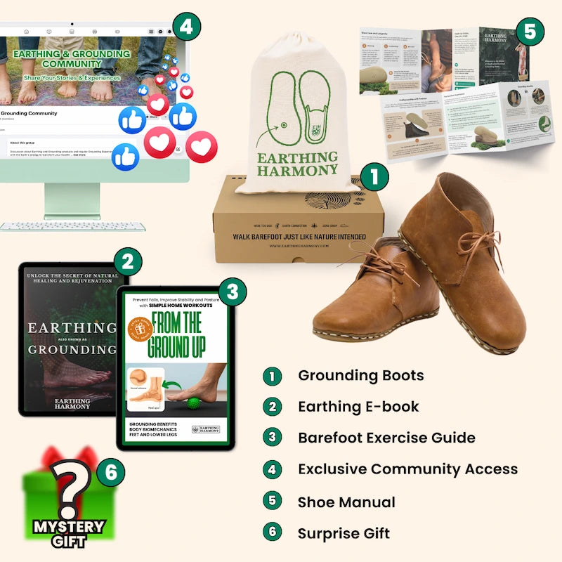 Grounding & Earthing Barefoot Chukka Boots for Women