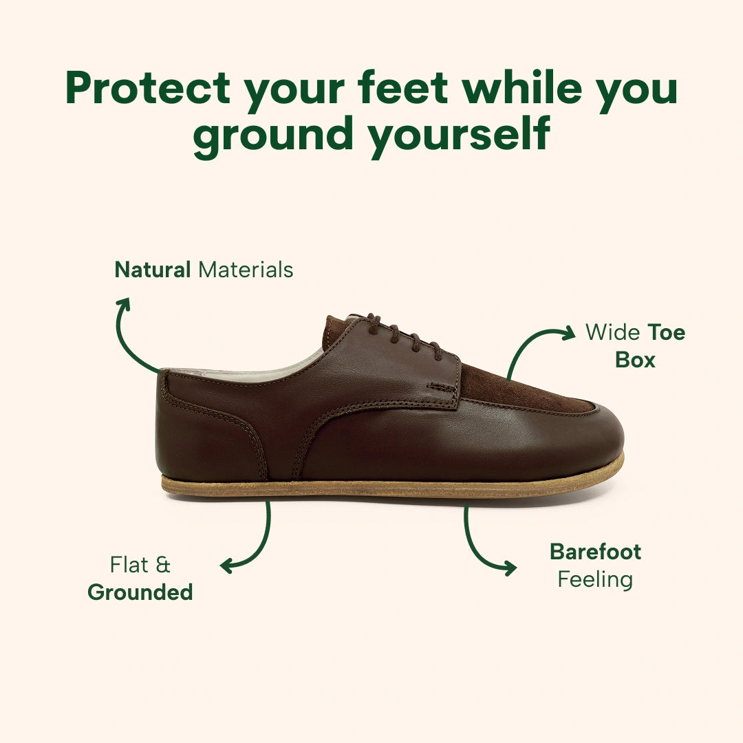 Grounding & Earthing Barefoot Derby Shoes for Men