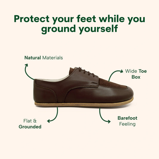 Grounding & Earthing Barefoot Derby Shoes for Men