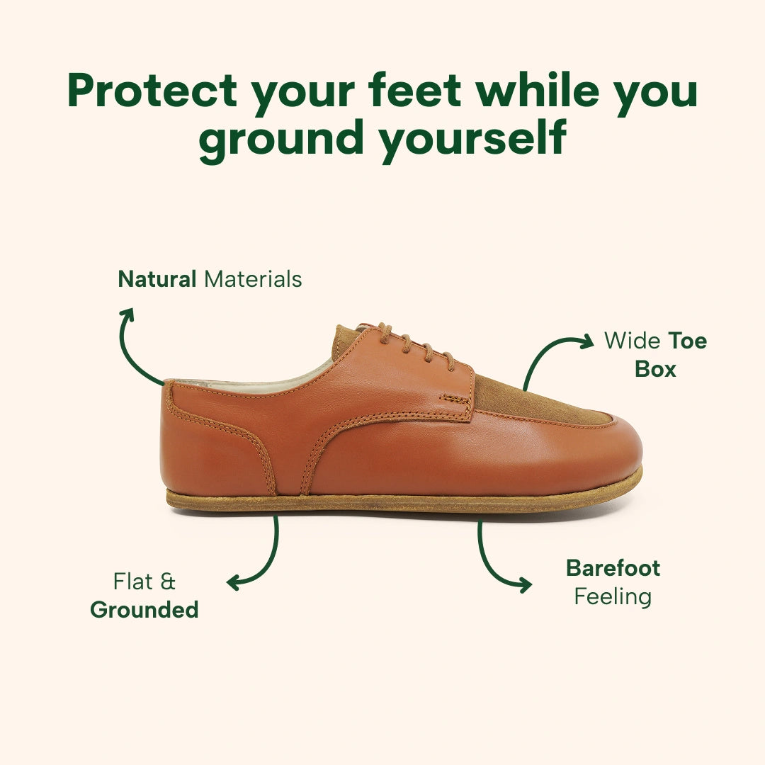 Grounding & Earthing Barefoot Derby Shoes for Women