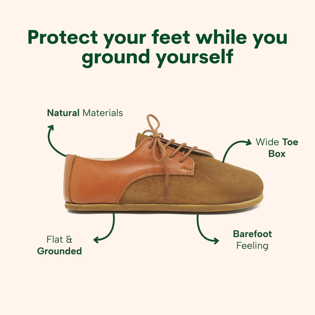 Grounding & Earthing Barefoot Diagonal Lace-Up Shoes for Women
