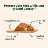 Grounding & Earthing Barefoot Criss-Cross Sandals for Women