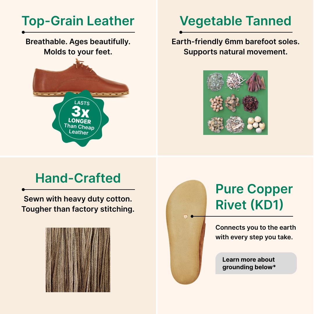 Grounding & Earthing Barefoot Lace-Up Shoes for Women