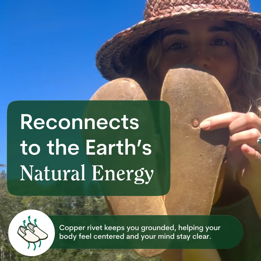 Grounding & Earthing Barefoot Crossover Slide-In Sandals for Women