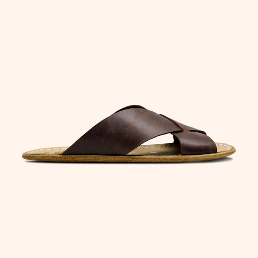 Grounding & Earthing Barefoot Crossover Slide-In Sandals for Men