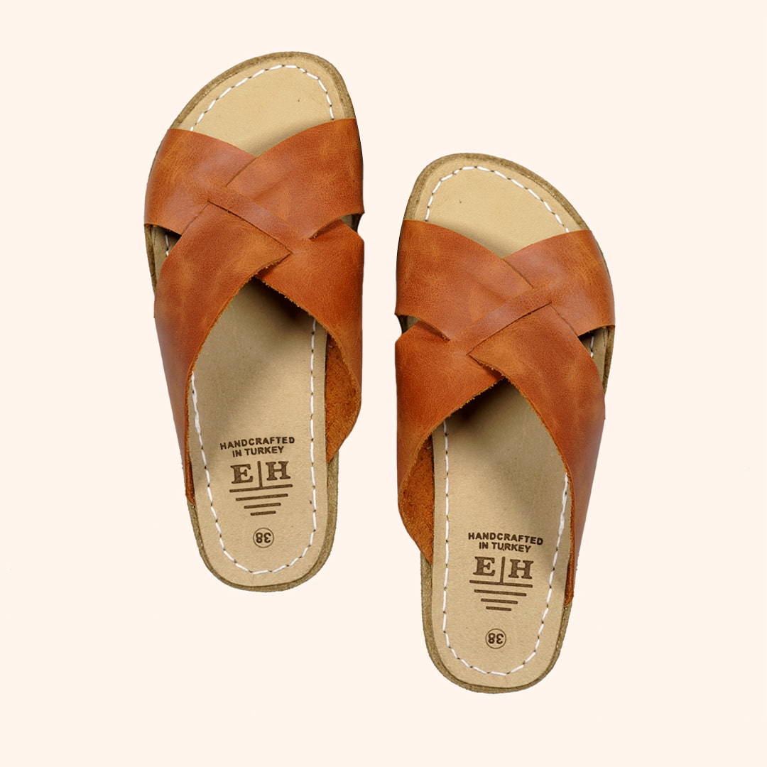 Grounding & Earthing Barefoot Crossover Slide-In Sandals for Women