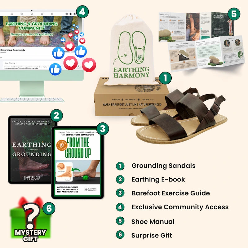 Grounding & Earthing Barefoot Double Strap Sandals for Men