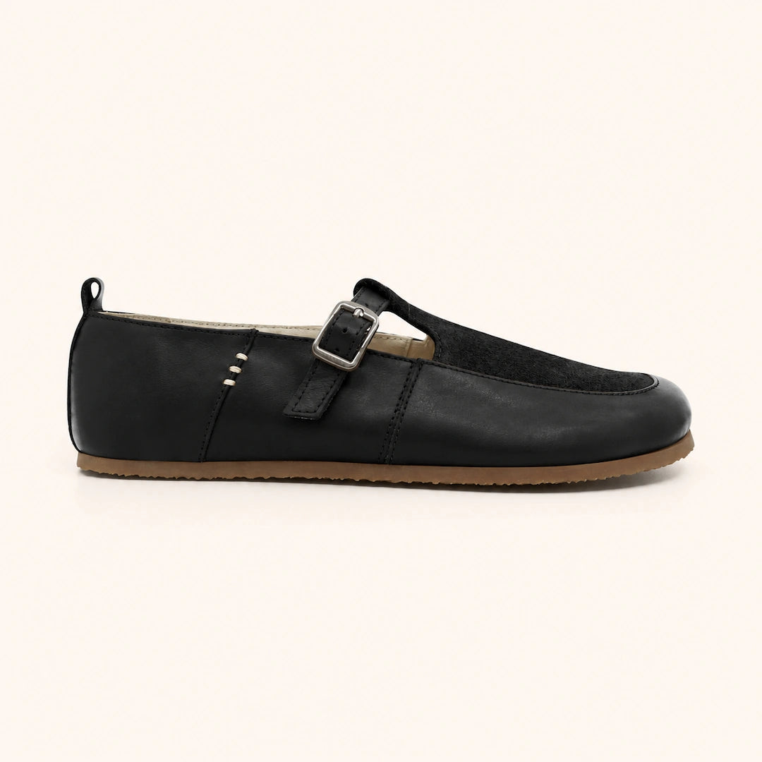 Grounding & Earthing Barefoot T-Strap Flats for Women