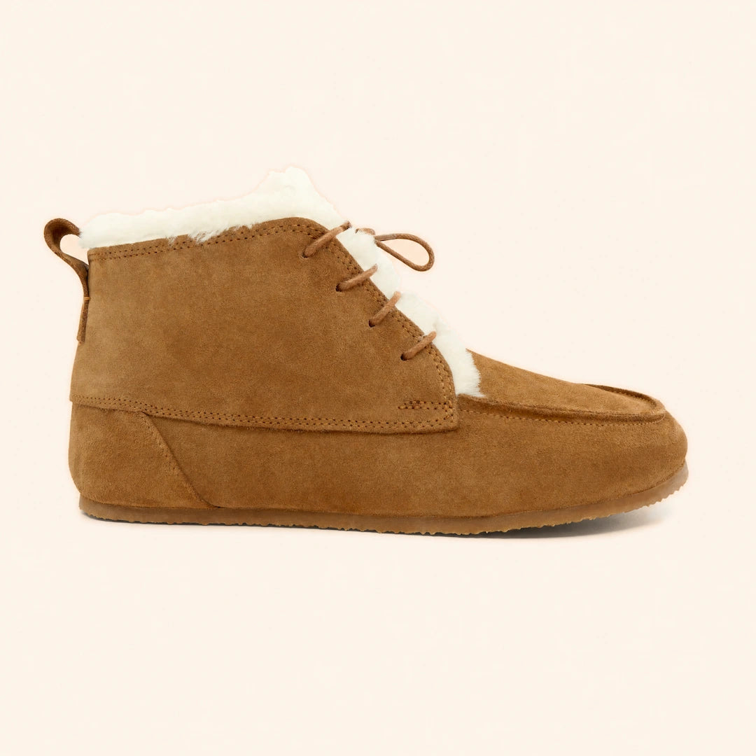 Grounding & Earthing Barefoot Shearling Moc-Toe Boots for Men