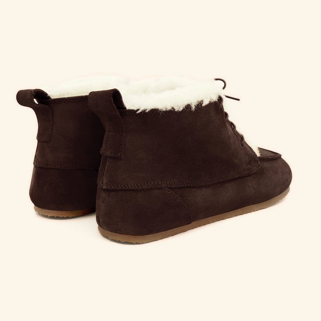 Grounding & Earthing Barefoot Shearling Moc-Toe Boots for Men