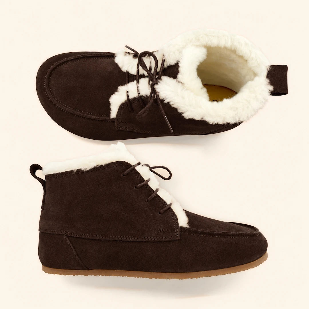Grounding & Earthing Barefoot Shearling Moc-Toe Boots for Men