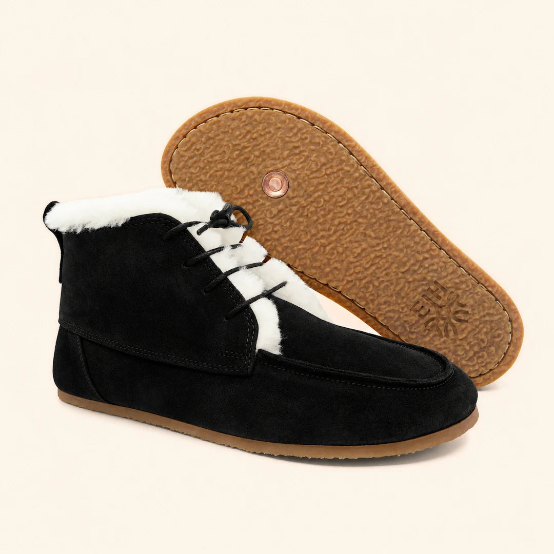 Grounding & Earthing Barefoot Shearling Moc-Toe Boots for Men