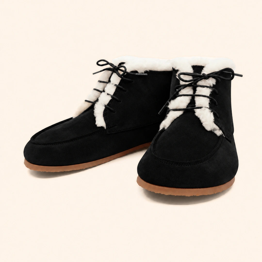 Grounding & Earthing Barefoot Shearling Moc-Toe Boots for Men