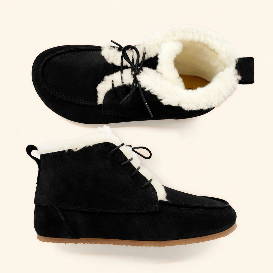 Grounding & Earthing Barefoot Shearling Moc-Toe Boots for Men