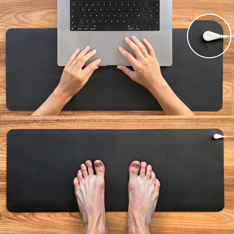 Universal Size Earthing Grounding Mat Pad with EMF Protection for Laptops, Keyboards, Computer Mouse, Additionally can be used under desk with bare feet and for sleeping in bed